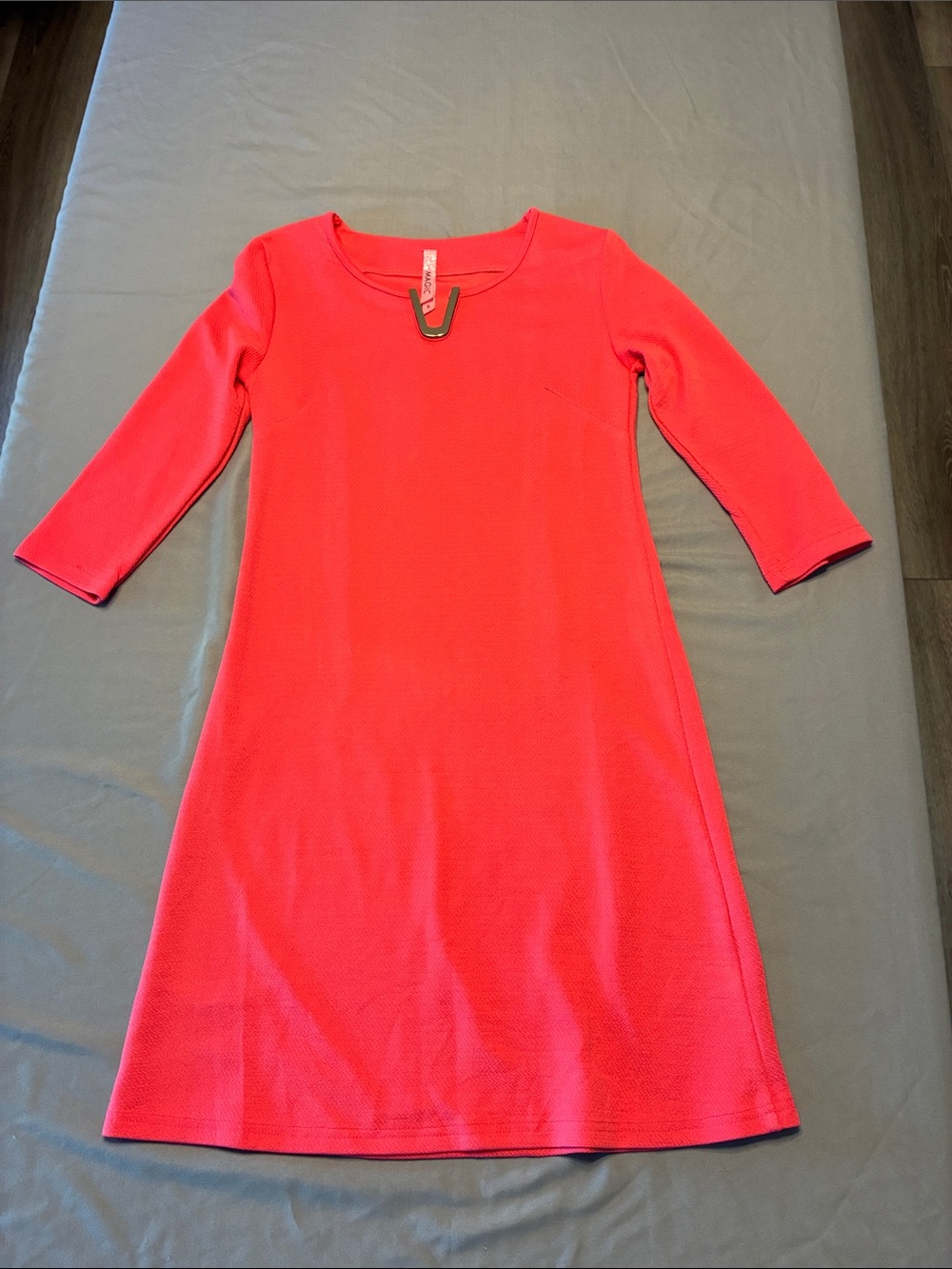 Magic Bright Coral Pink A-Line Dress